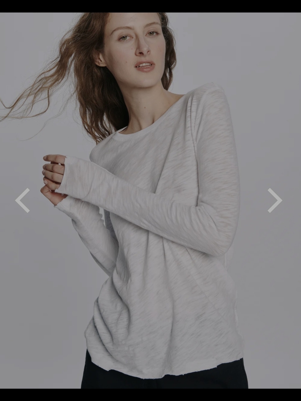 ATM Anthony Thomas Melillo Slub Long-Sleeve Destroyes Tee